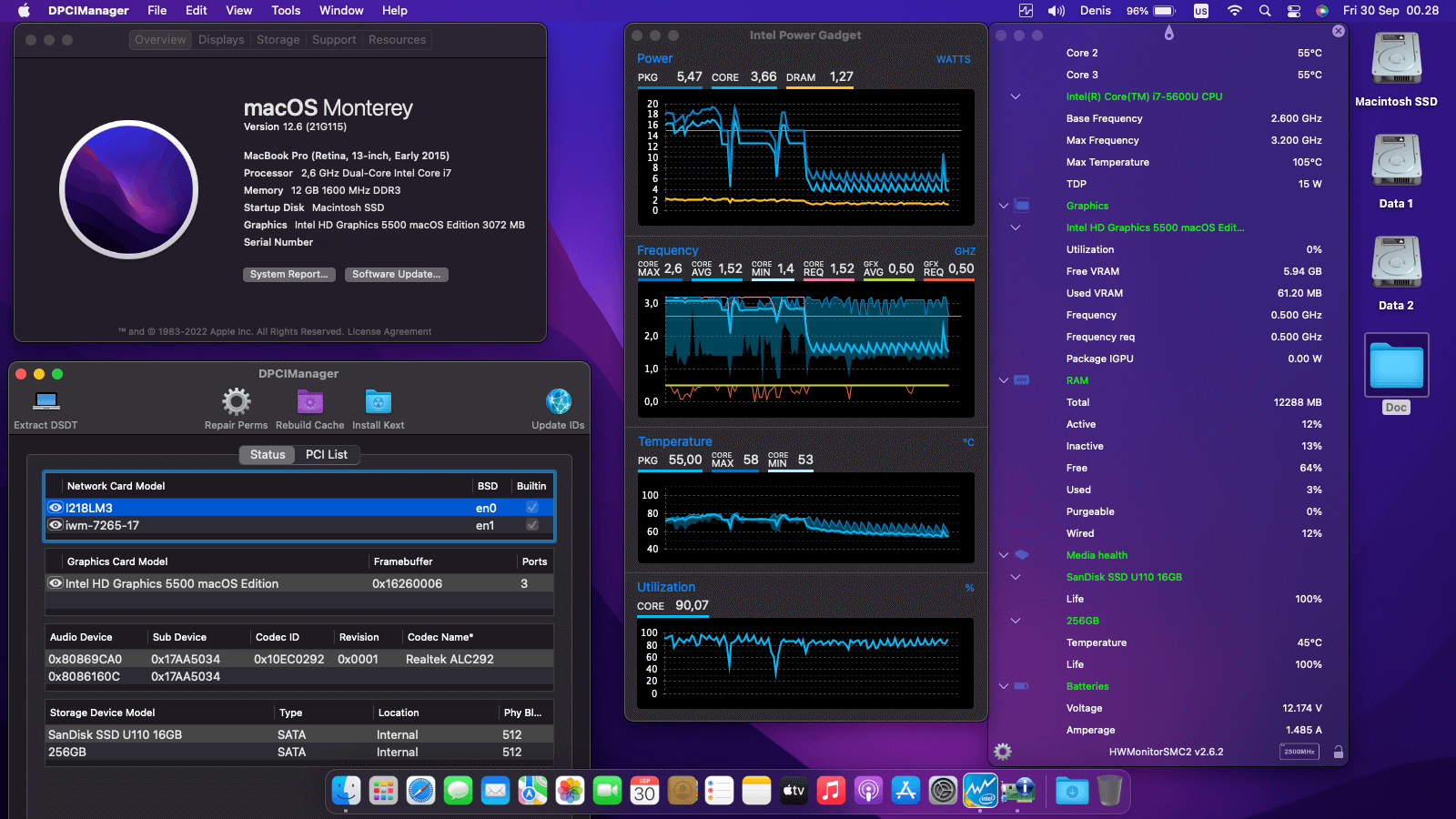 Lenovo Thinkpad T450 [Broadwell   Intel HD 5500 + PS2 SMBUS]   OpenCore 1